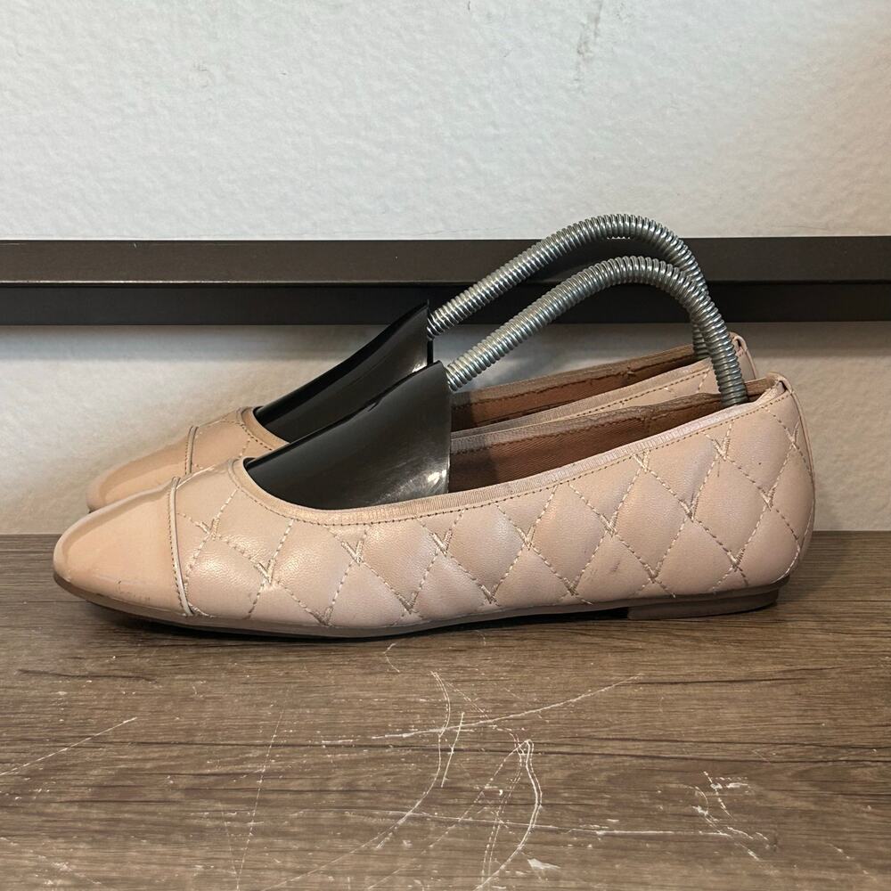 Vionic Desiree Quilted Cap Toe Ballet Women’s Shoes Size 7.5 Beige